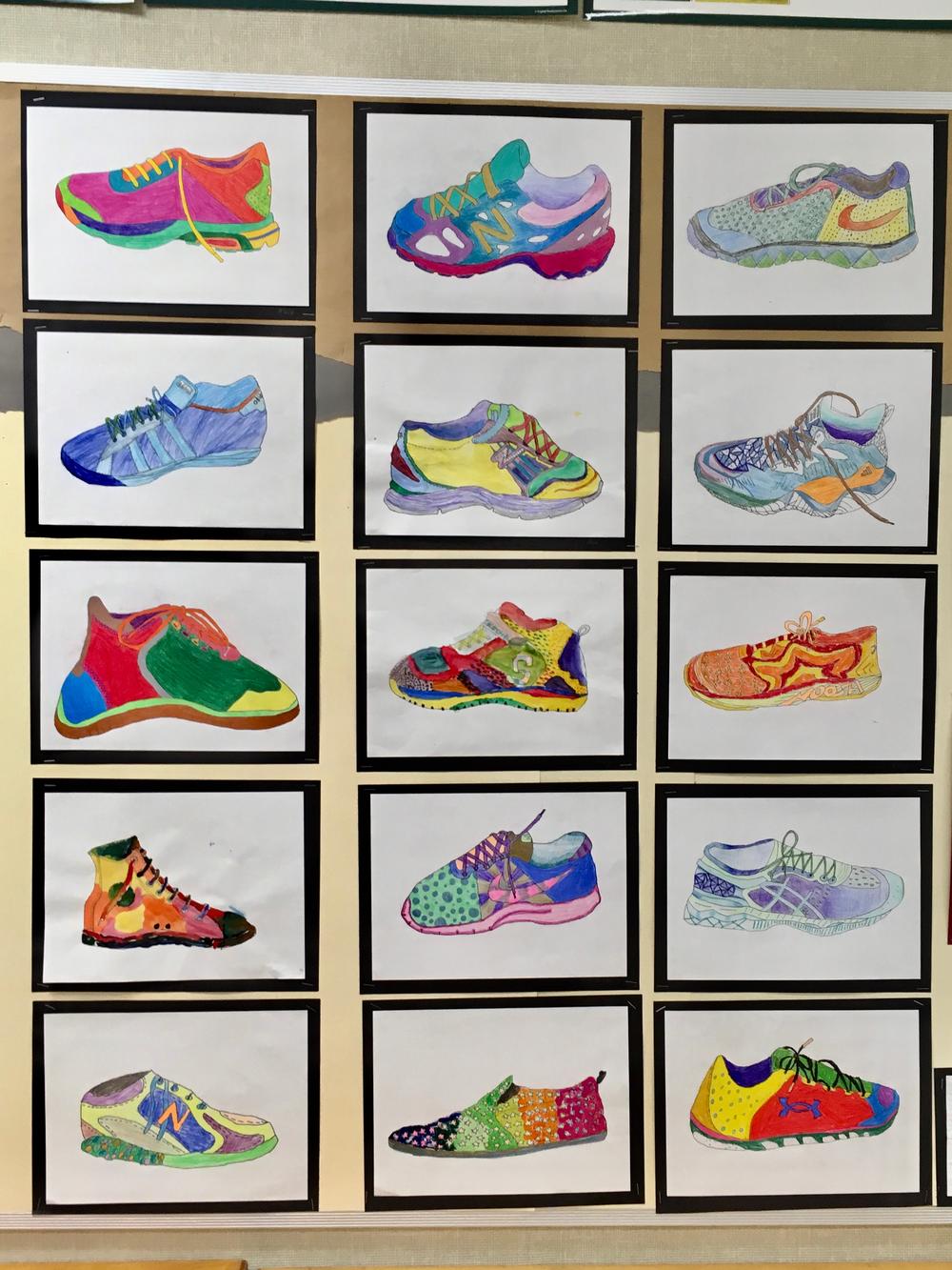 Student Artwork of shoes
